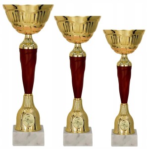 Puchary strażackie OSP PSP | Złote puchary trofea pożarnicze 34-29 cm opis