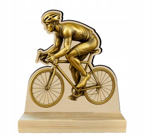 Statuetka drewniana Trofeum Kolarz Rower Rowerzysta KOLARSTWO NAGRODA 17cm