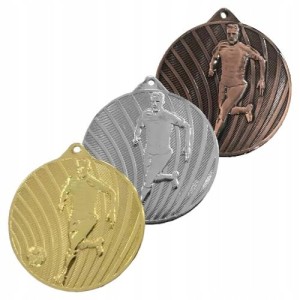 30x Medal Piłkarski Złoto, Srebro ,Brąz do wyboru, medal 5 cm wstążka + opis