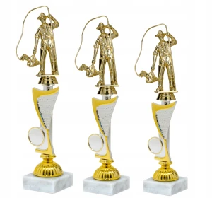 Statuetki wędkarskie puchary dla dzieci WĘDKARZ trofea 30, 28, 26 cm opis