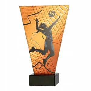 Trofeum szklane Siatkówka KOBIET, VL1-A/VOL1/BK 22,5cm z grawerką