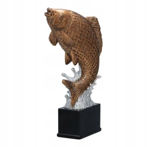 Statuetka wędkarska karp odlew 16 cm trofeum big fish ryba + opis gratis