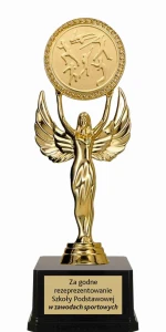 Statuetka sportowa Victory anioł skrzydła 23cm opis nagroda sport emblemat