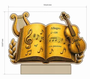 Statuetka Mistrz Muzyki Nagroda Muzyczna Konkurs Wokalny 15x12 cm opis