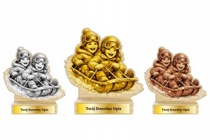 Komplet Statuetek Ferie Zimowe 20cm nadruk UV / sklejka / tabliczka / ferie