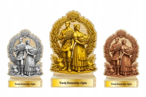 Komplet Statuetek Dożynki 20cm nadruk UV/sklejka/ tabliczka/ dożynki/ plony