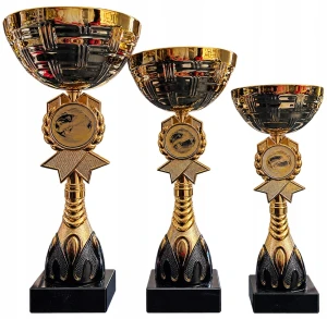 Puchary z Rybą Trofea na Zawody Wędkarskie 1-3 miejsce 33-29-25cm opis