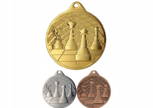 Medal - Szachy MMC34050 5cm 3 kolory do wyboru wstążka + opis 1 SZTUKA