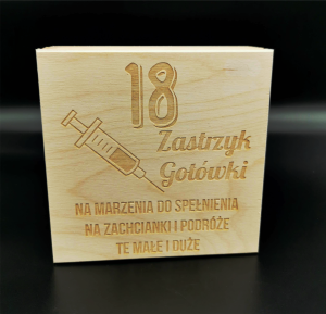Pudełko skrzynka z grawerem urodziny, imieniny, różne okazje GRAWER GRATIS