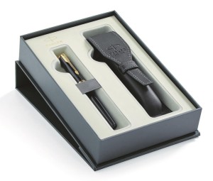 Sonnet Pióro F czarna laka GT zestaw z etui Parker GRAWER GRATIS