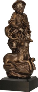 Statuetka odlewana ze św. Hubertem  RFST3011  23 cm z grawerem