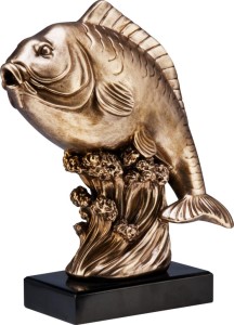 Statuetka odlewana - wędkarstwo RFST2095  29,5 cm z grawerką