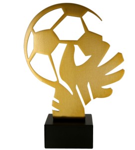 Metalowa statuetka bramkarz BL-SOC3 29cm z grawerem