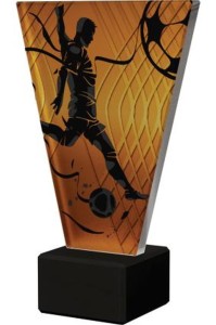 Trofeum szklane Piłkarz  VL1-C/SOC1/BK 17,5cm z grawerką