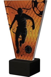 Trofeum szklane Piłka Nożna  VL1-D/SOC2/BK 15cm z grawerem