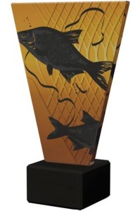 Trofeum szklane Wędkarstwo Leszcz  VL1-B/FIS2/BK 20,5cm grawerką