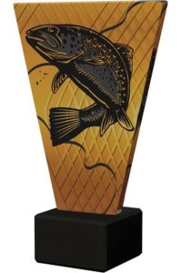 Trofeum szklane Pstrąg VL1-B/FIS4/BK 20,5cm z grawerką