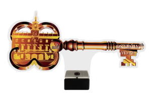 Klucz do bram miasta z herbem - statuetka