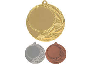Medal Sportowy MMC2540 4cm 3 kolory opis + wstążka + emblemat 