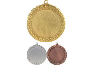 Medal sportowy MMC2072 7cm 3 kolory wstążka+ opis+ emblemat