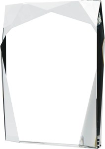 Trofeum szklane C072 20cm + etui + nadruk w kolorze lub grawer