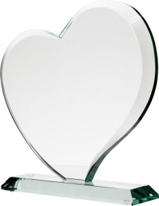 Szklane trofeum G041 22cm + grawer lub nadruk w kolorze + etui