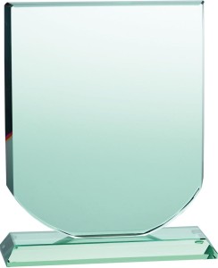 Szklane trofeum G001 19cm z etui + grawer lub nadruk w kolorze