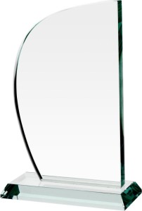 Trofeum szklane G035 21cm + etui + grawer lub nadruk w kolorze