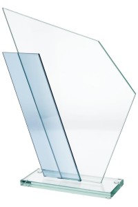Szklane trofeum GS615 24cm nadruk kolorowy lub grawer