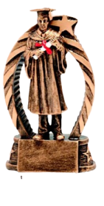 Statuetka Odlewana Absolwent 15cm + opis 