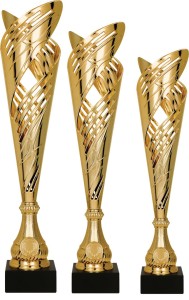 Komplet 3 pucharów 7235 46,44 i 41cm + tabliczka 