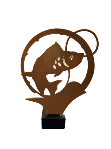 Statuetka BIG FISH największa ryba wędkarstwo karp metal 20 cm + opis