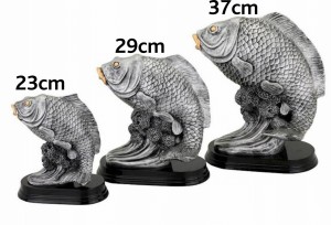 Ogromne ryby statuetki odlew WĘDKARSTWO kpl. opis